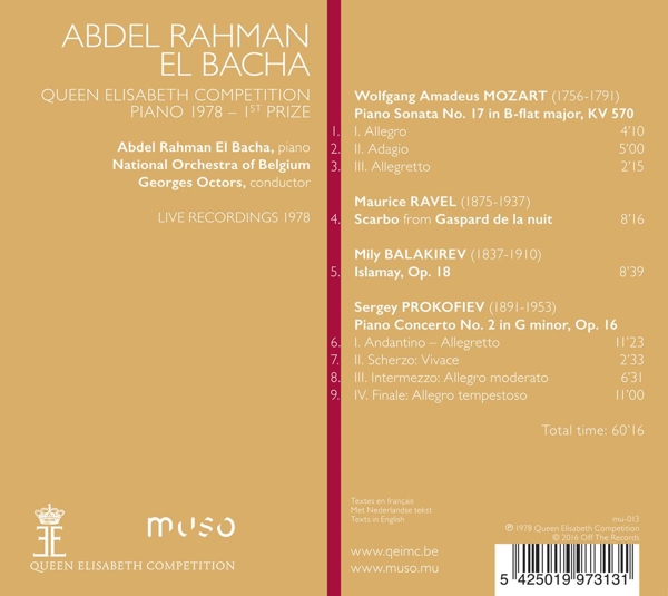 Abdel Rahman El Bacha-Queen Elisabeth Comp.Piano 1
