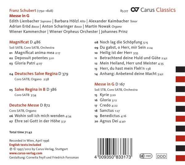 Messe in G/ Deutsche Messe/ + 1