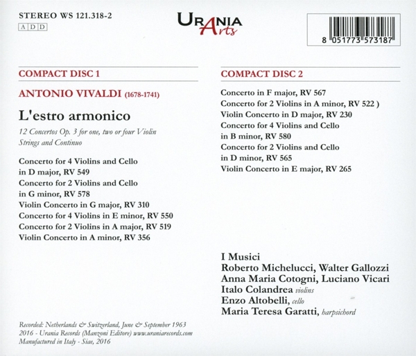 Lestro armonico op.3 1