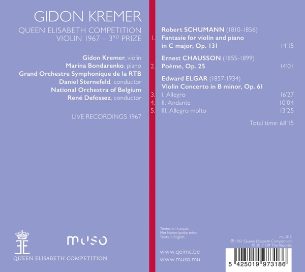 Gidon Kremer-Concours Reine 1