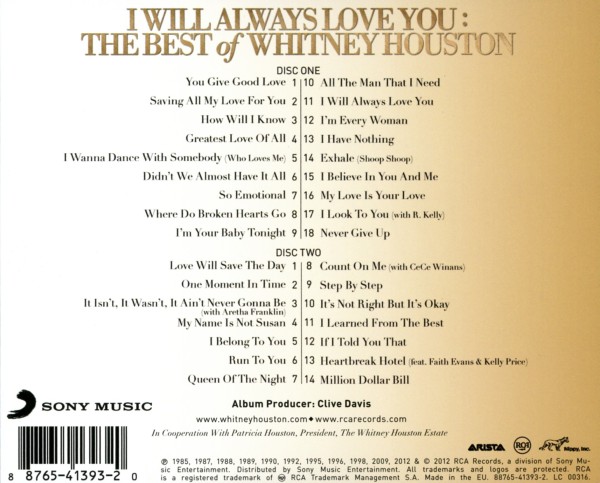 I Will Always Love You: The Best Of Whitney Housto 1