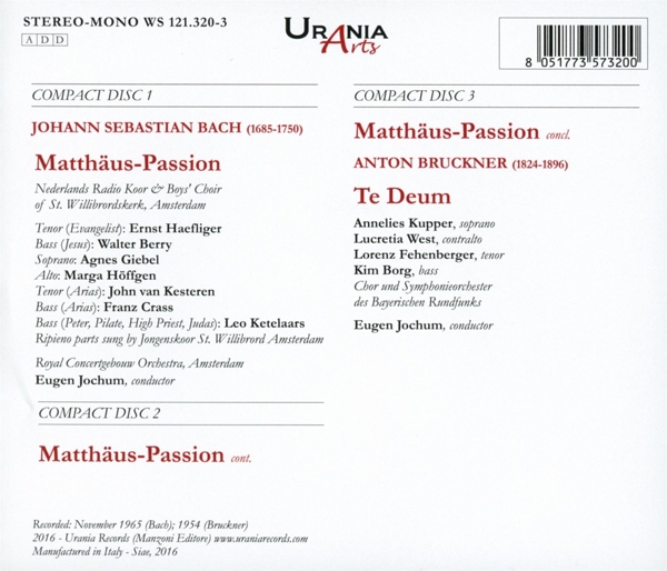 Matthäuspassion und Te Deum 1