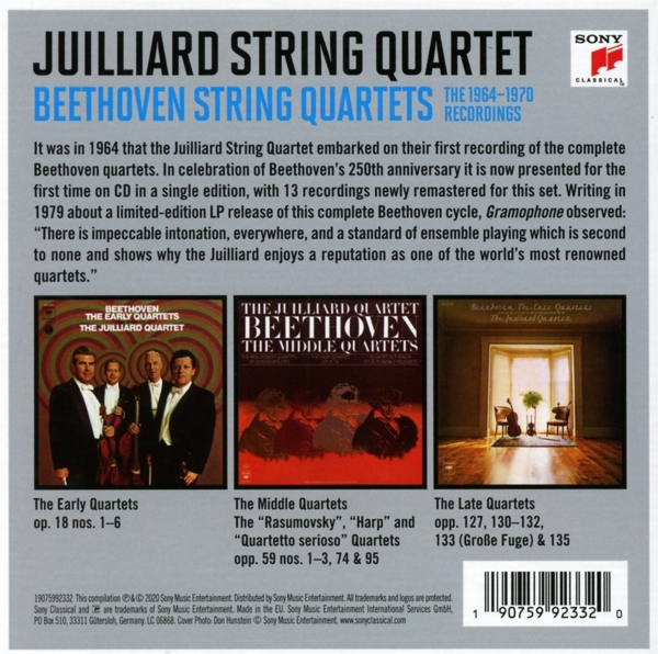 The Beethoven Quartets 1964-1970 1
