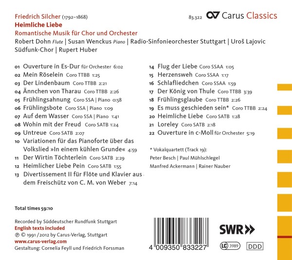 Heimliche Liebe-Romant.Musik für Chor & Orch. 1