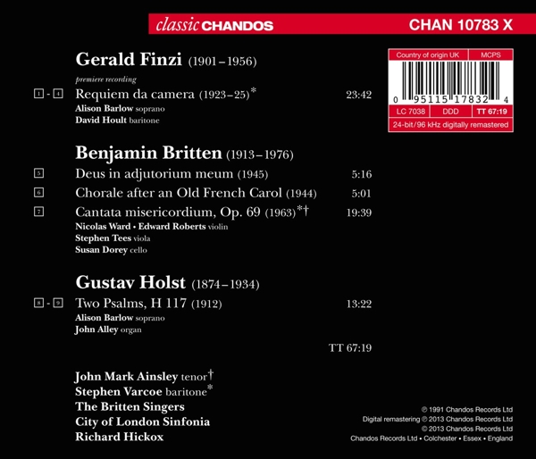 Cantata Misericordium, op.69/ Requiem da Camera/ Tw 1