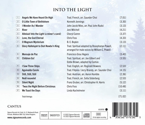 Into the Light-Vokalwerke für Weihnachten 1