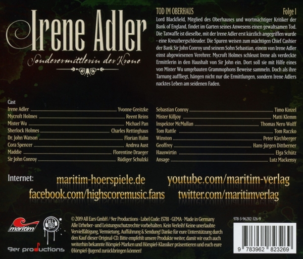 Irene Adler 01-Tod Im Oberhaus 1