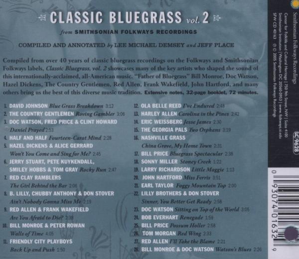 Classic Bluegrass Vol. 2 from Smithsonian Folkways 1