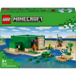 LEGO - 21254 Minecraft La casa de la playa de tortugas, juguete de construccin