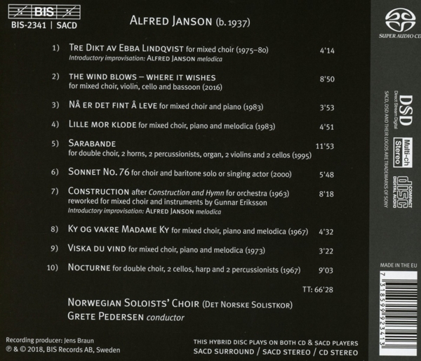 Pedersen / Janson / Norwegian Soloists Choir / Osl 1