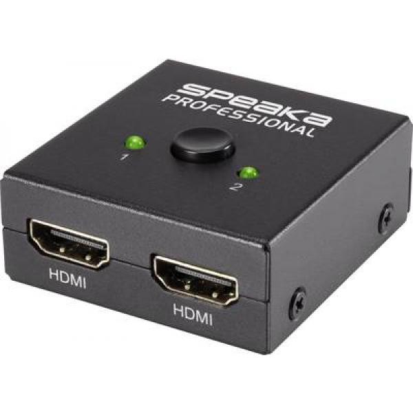 SpeaKa Professional 2+1 ports Switch HDMI avec entrée USB-C