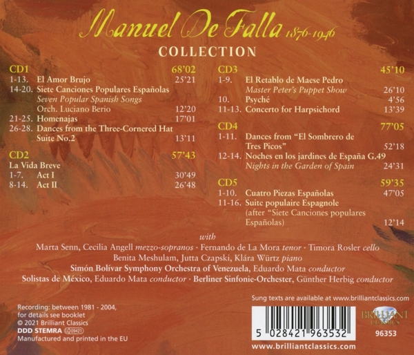De Falla Collection 1