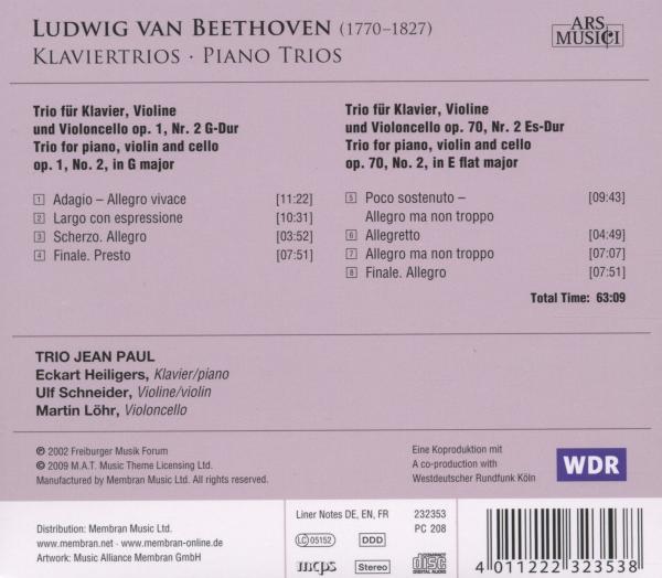 Klaviertrios op.1/ 2 & op.70/ 2 1