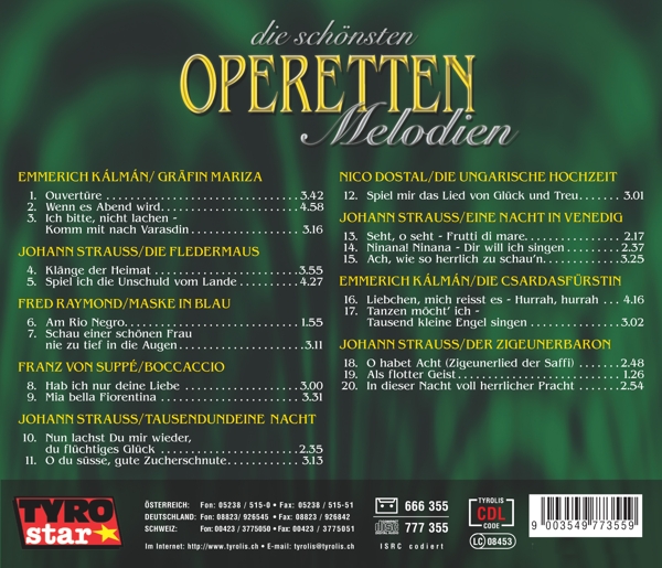 Die Schönsten Operetten-Melodien 1