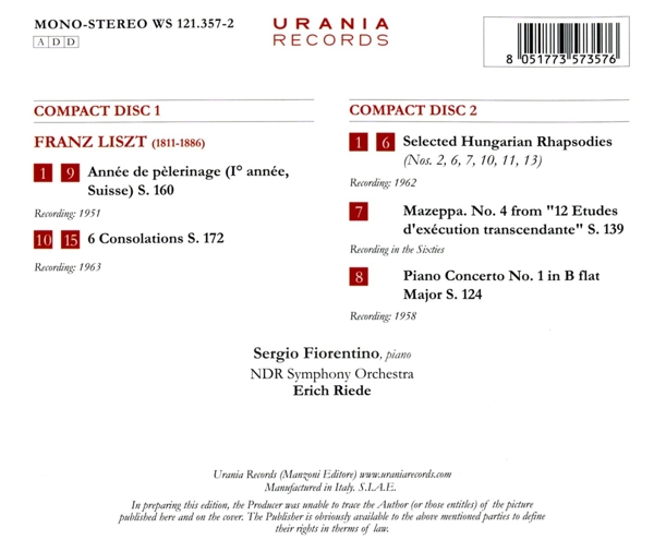 Sergio Fiorentino spielt Liszt 1