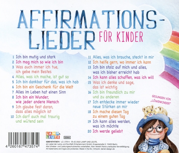 Affirmationslieder für Kinder 1
