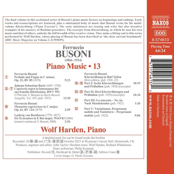 Busoni: Klaviermusik, Vol. 13 1