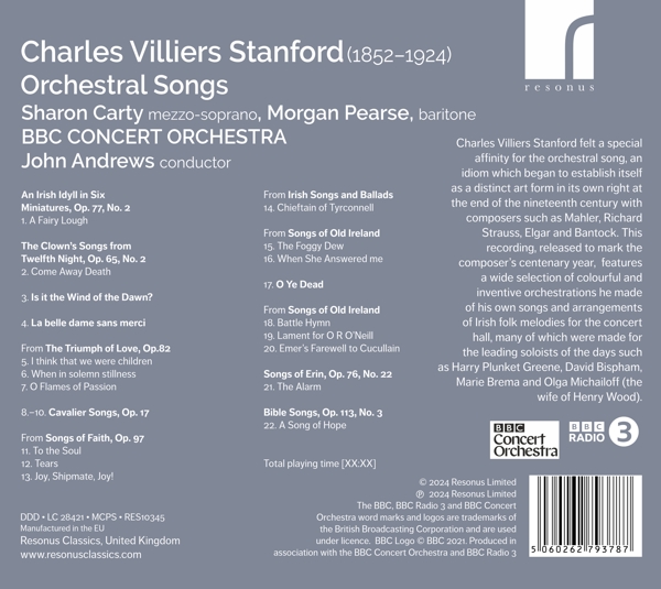 Charles Villiers Stanford: Orchestral Songs 1