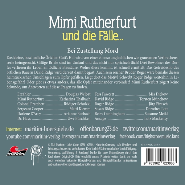 Mimi Rutherfurt 54-Bei Zustellung Mord 1