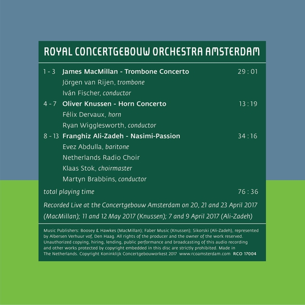 Wigglesworth, Ryan/ Brabbins, Martyn/ Fischer, Ivan/ RCO 1