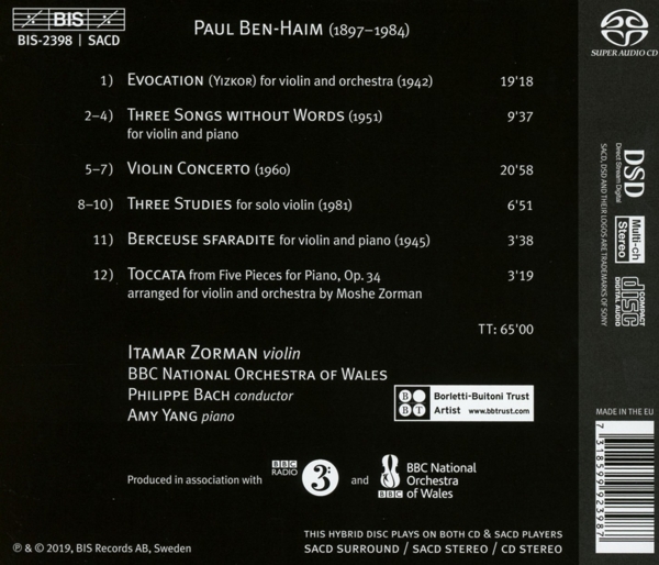 Zorman / Yang / Bach / BBC National Orch.of Wales 1
