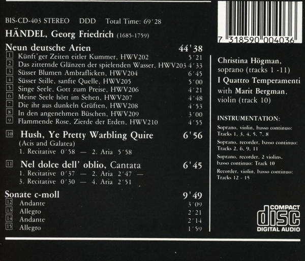 Arien und Kantaten 1