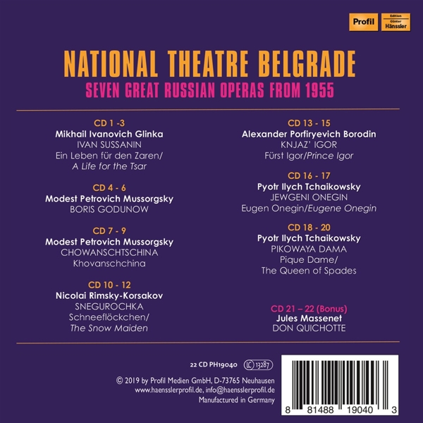 Seven great Russian Operas from 1955 - National Th 1