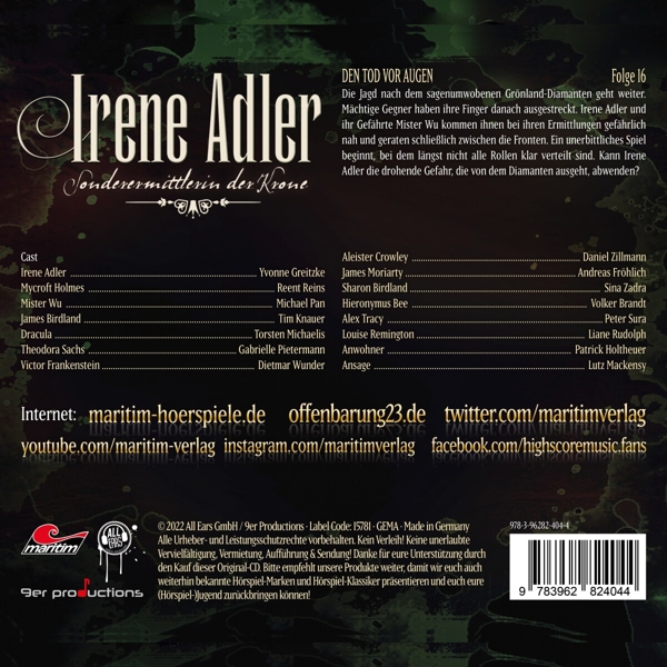 Irene Adler 16-Den Tod Vor Augen 1