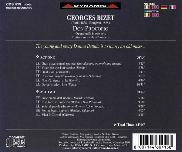 BIZET: Don Procopio 1