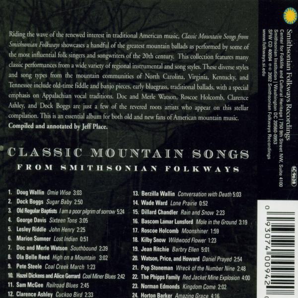 Classic Mountain Songs from Smithsonian Folkways 1