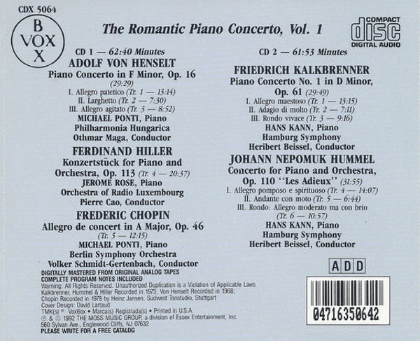 Klavierkonzerte der Romantik, Vol.1 1