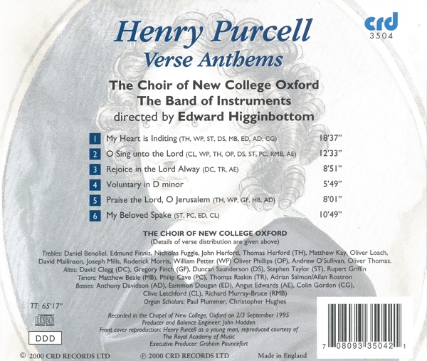 Purcell: Verse Anthems 1