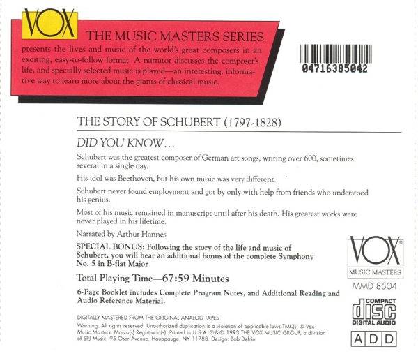 Schubert: Story in Words & Music 1