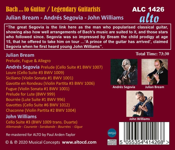 Bach..to Guitar-Legendary Guitarists 1