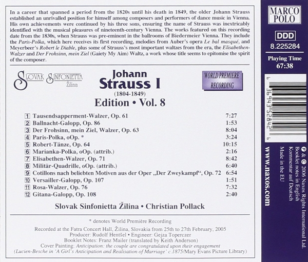 Johann Strauss I Edition Vol.8 1