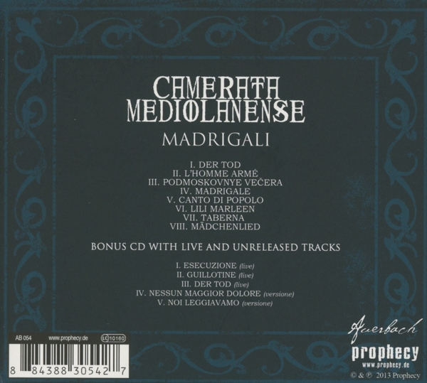 Madrigali (Re-Releas) (Digipak) 1