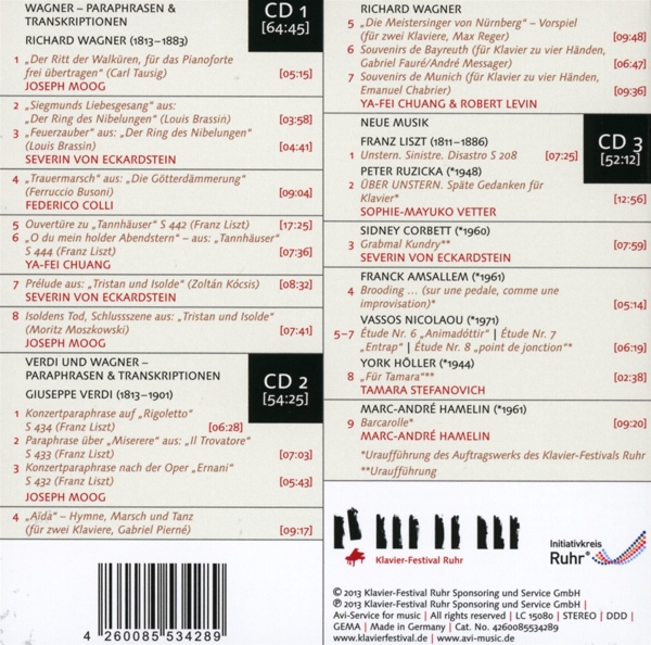 Paraphrasen, Transkriptionen & Neue Musik 1