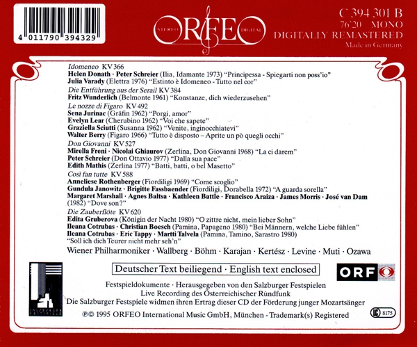 Grosse Mozartsänger Vol.3-Opernarien 1961-1982 1