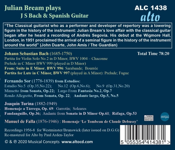 Julian Bream spielt Werke von Bach, Sor, Turina & 1
