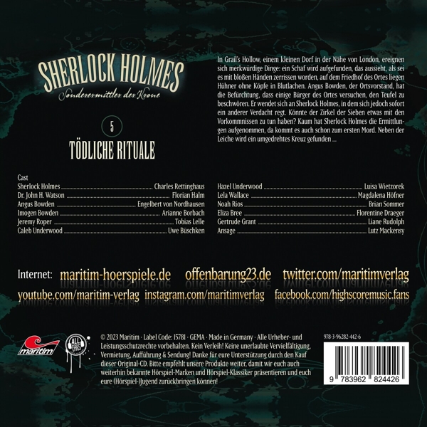 Sherlock Holmes 05 - Tödliche Rituale 1