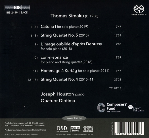 Joseph Houston / Quatuor Diotima 1