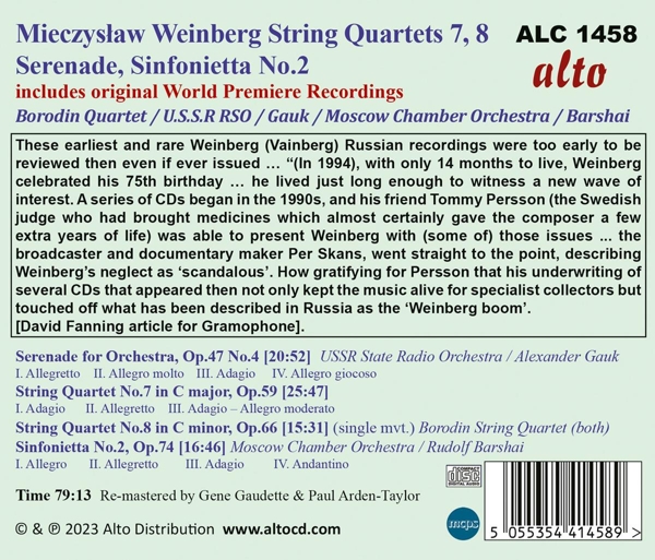 Streichquartette 7 & 8/ Sinfonietta 2/ + 1