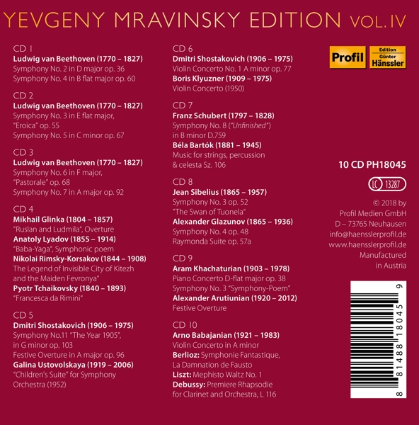 Evgeny Mravinsky Edition Vol.4 1