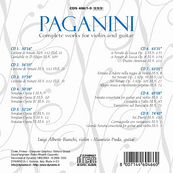 Paganini for Violin & Guitar (9CD) 1