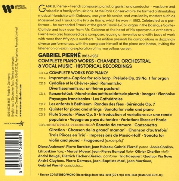 Pierné:Sämtl.Klavierwerke, Kammermusik, Orchesterwer 1