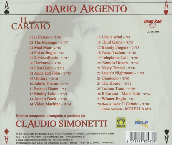 Il Cartaio Ost D.Argento 1