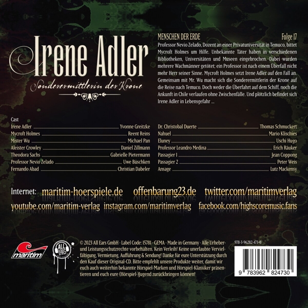 Irene Adler 17-Menschen Der Erde 1
