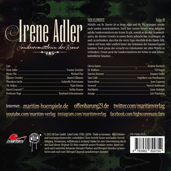 Irene Adler 19 - Vier Elemente 1