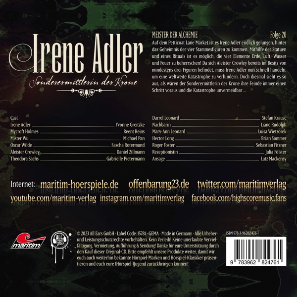 Irene Adler 20 - Meister Der Alchemie 1