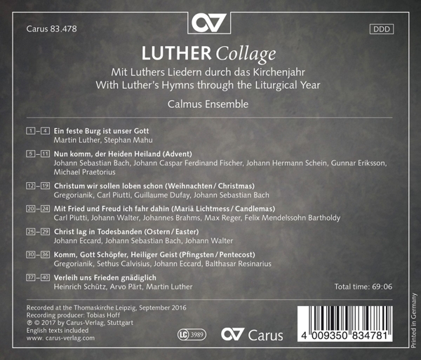 Luther Collage-Luthers Lieder 1